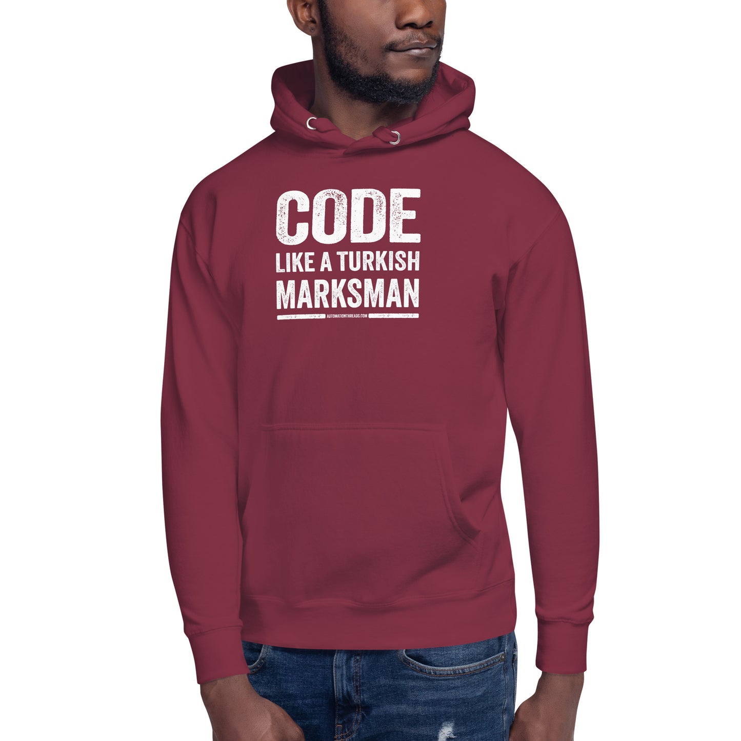Code Like a Turkish Marksman Hoodie - Automation Threads
